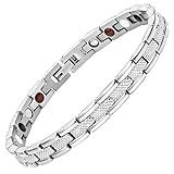Womens Strong 4 Element Titanium Magnetic Therapy Bracelet for Arthritis Pain Relief Size Adjusting Tool and Gift Box Included By Willis Judd