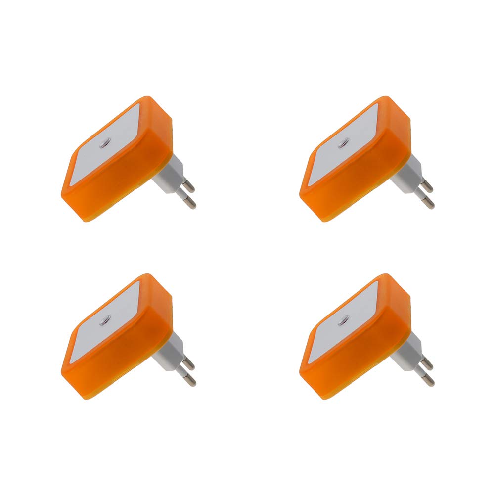 Othmro Bathroom Shaver Light, Plug-in Night Light LED Bed Lights with Auto Dusk-to-Dawn Sensor Light for Shaver Socket Bedroom Kitchen Hallway Yellow 4Pcs
