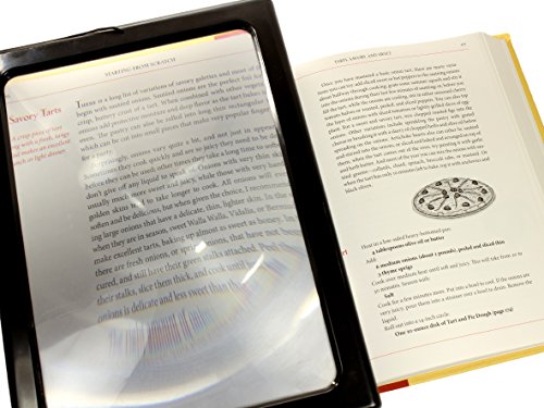 Full Page Magnifier Hands Free 3X Magnification Magnifying For Reading Readers Book Textbook Magazine Material Sewing Crafts Handcraft Hobby Indoors Outdoors Comfortable by MakExpress