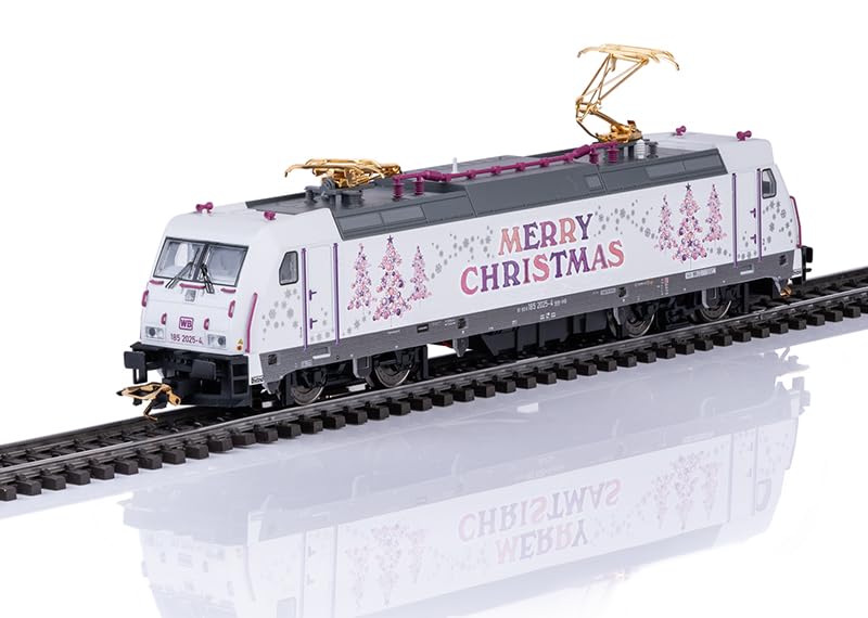 Märklin H0 - Weihnachtslokomotive BR 185.2 – mfx-Decoder – Spezialmotor - Kupplungsbügel mit 24-karätigem Gold vergoldet - Epoche VI 3