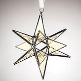 J Devlin ORN 250 Stained Glass Moravian Star Christmas Ornament or Sun Catcher Dimensional 4 1/2 x 4 1/2