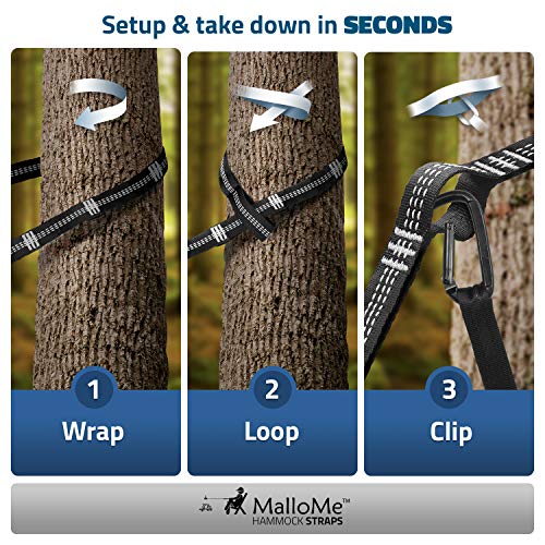 image for MalloMe Double & Single Portable Camping Hammock - Parachute Lightweig