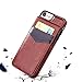 Onetop iPhone 7 Case iPhone 8 case with Card Holder, Premium PU Leather Kickstand Wallet Case for iPhone 7 4.7 Inch(Brown)