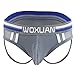 YiZYiF Men's Underwear Mesh Open Butt Briefs Jockstrap Bikinis Panty Grey Small