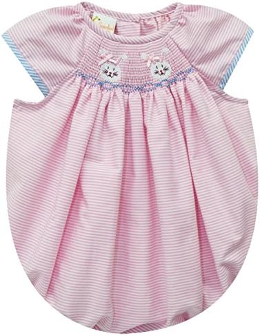 Smocked Giraffe Hand Smocked Bunny Face Girls Bubble