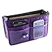Large Purse Organizer Insert Handbag Pouch Tidy & Neat (Ships From USA) (Purple)
