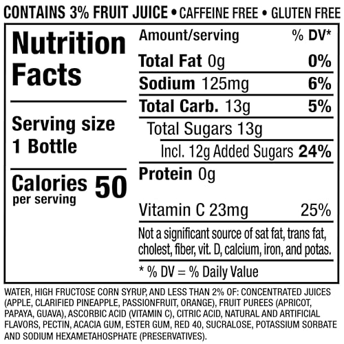 HAWAIIAN PUNCH LEMON BERRY SQUEEZE FRUIT JUICE DRINK, 10 FL OZ BOTTLES, 24 COUNT (4 PACKS OF 6), READY-TO-DRINK, ON-THE-GO, CAFFEINE-FREE, CARBONATION-FREE, GLUTEN-FREE, EXCELLENT SOURCE OF VITAMIN C