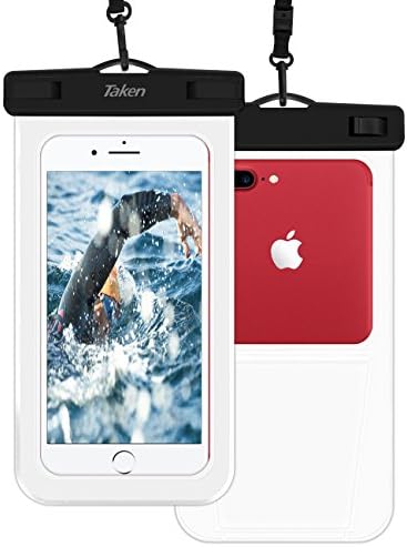 Universal Waterproof Case, CellPhone Dry Bag Phone Pouch for iPhone 8/7/7 Plus/6S/6/6S Plus/SE/5S, Samsung Galaxy S8/S8 Plus/Note 8 6 5 4, Google Pixel 2 HTC LG Sony MOTO up to 6.0 - White (2 Pack)
