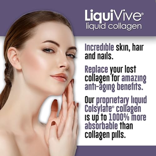 LiquiVive Liquid Collagen Protein Peptides Concentrate | Pure Hydrolyzed Super Multi Collagen Hydrolysate Drink | Higher Absorption Than Powder Pills & Capsules | Colageno Liquido Hidrolizado