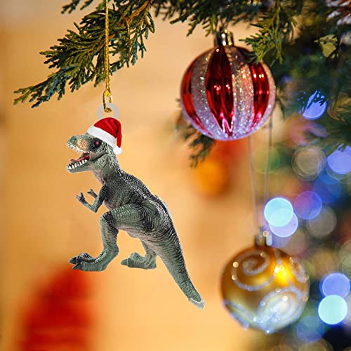 christmas ornaments dinosaur christmas gifts Christmas Tree Decorations Ornaments Set Pack Car Mirror Flat