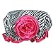 Kella Milla Stylish Satin Shower Cap - Zebra