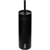 MiiR Sipper Straw Insulated Water Bottle, Thermo 3D Vacuum Technology, One-handed sipping, 16oz