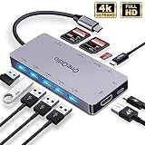 USB C Hub, 11 in 1 USB Type C Multiport Adapter with PD Charging Port,4K USB C to HDMI,5 USB Ports,MicroSD/SDXC Card Reader Compatible for MacBook,ChromeBook,Nintendo Switch and Type C Laptops