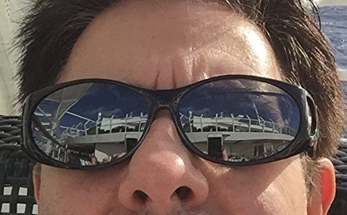 LensCovers Sunglasses Wear Over Prescription Glasses. Polarized Size Medium.