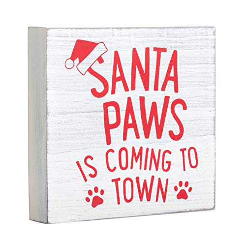 Kate & Milo Santa Paws is Coming to Town Holiday Pet Plaque