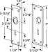 Prime-Line E 2295 Vintage Door Escutcheon Trim Plates, 2-7/32 In. x 7 In., Brass Plated (2 Pack)
