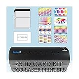 25 ID Card Kit - Laminator, Laser Teslin, Butterfly