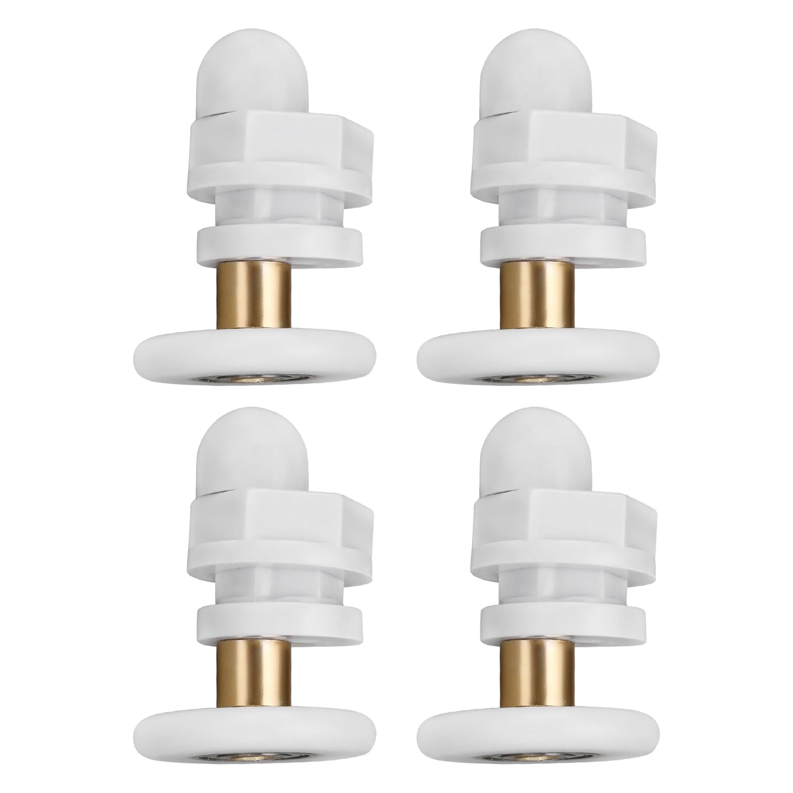 LT Easiyl 4 Pcs Shower Door Rollers 29mm Old-Fashioned Arc Pulley Ultra-Quiet for Thickness 4-6mm Shower Door Bathroom Glass Door White