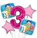 Bubble Guppies Balloon Bouquet 3rd Birthday 5 pcs - Party Supplies