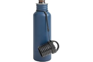 BottleKeeper - The Standard 2.0 - The Original Stainless Steel Bottle Holder and Insulator to Keep Your Beer Colder (Blue)