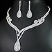 Women's Wedding Jewellery Sets Crystal Rhinestone Water Drop Bride Earrings & Necklace