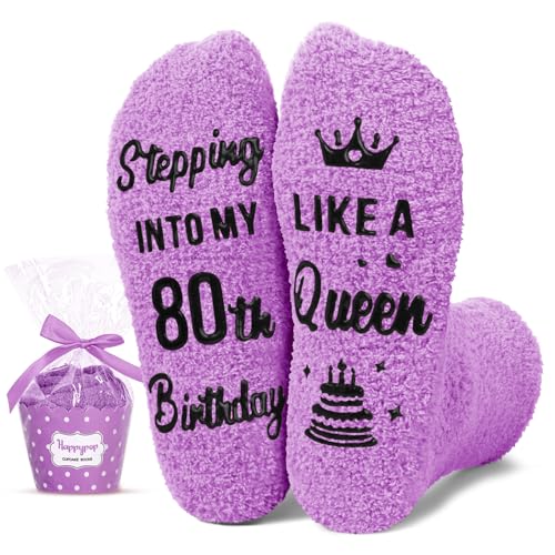 HAPPYPOP 80th Years Old Birthday Socks