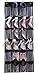 Misslo Sturdy Hanging Over the Door Shoe Organizer with 24 Large Mesh Pockets (Black)