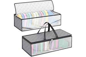 2 Pack Hat Storage Bag for Baseball, Caps Hat Organizer Case Holder Rack with 2 Carry Handles for Closet - Moisture & Dust Pr
