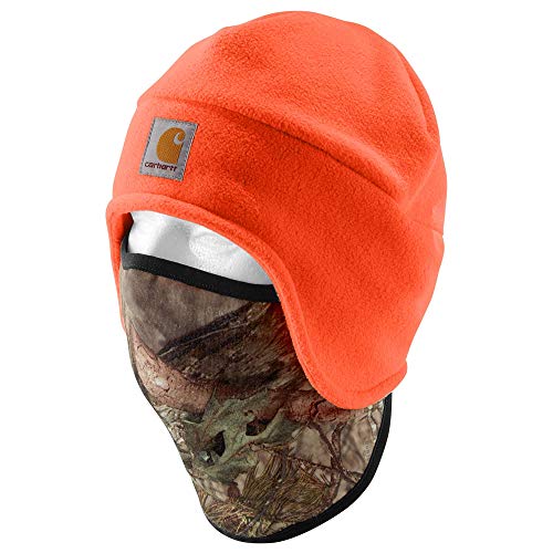 Carhartt Men's Fleece 2-in-1 Hat-Hunter Orange/Break Up Country