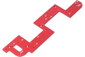 Badafaci Cabinet Slotting Template, Aluminum Alloy No Handle Groove Tool, Stable Clamping for Wardrobe Door Slotting with 26 