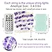 BOHON Decorative Lights Amethyst LED String Lights Battery Operated with Remote 10 ft 40 LEDs Natural Crystal String Lights for Bedroom Party Indoor Birthday Wedding Decor Valentine's Day Gift