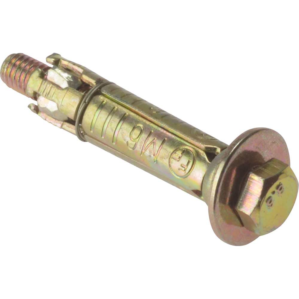 ForgeFix Masonry Anchors - Loose Bolts | M8 x 10mm | Zinc Yellow Passivated | Bag 10