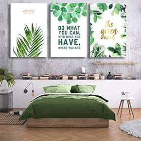 3 Panel Tropical Plants Painting Wall Decor for...