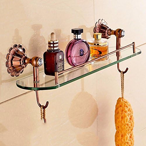 LAONA Rose Gold Copper European style wooden bathroom towel Drill Accessory Kit, built-in shelf 1