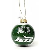 FOCO NFL Glass Ball Ornament - Limited Edition Christmas Ball Ornament - Show Your Team Spirit with Officially Licensed Fan Gear (New York Jets)