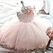 NNJXD Girls' Tulle Flower Princess Wedding Dress for Toddler and Baby Girl Pink 5-6 Years