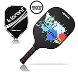 ianoni Graphite Composite Pickleball Paddle Pickleball Racket with Graphite Face & Polymer Honeycomb Core,Balanced Weight,Low Profile Edge,Meets USAPA Specifications (Black)