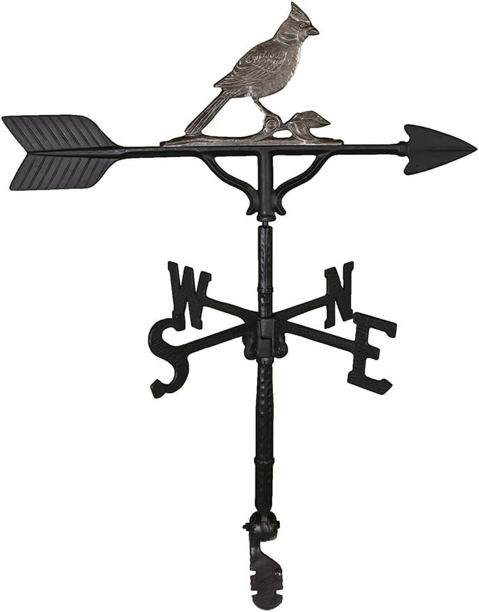 Weathervanes - Montague Metal Products 32-Inch Weathervane with Swedish Iron Cardinal Ornament