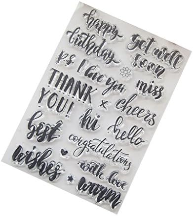 Numkuda Best Wishes DIY Silicone Clear Stamp Cling Seal Scrapbook Embossing Album Decor