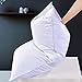 White Goose Feather Bed Pillow - 600 Thread Count Egyptian Cotton , Medium Firm,Soft Support Queen Size,White Solid,Package:include 1 pillow