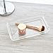 iDesign 39880 Clarity Plastic Guest Towel Tray, Non-Slip Vanity Board for Bathroom, Kitchen, Office, Craft Room, Countertops, 9.7