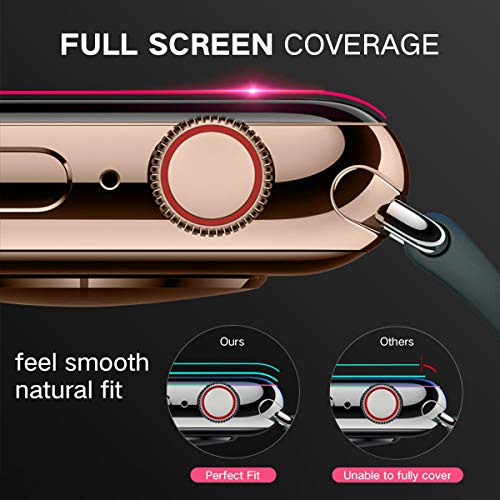 Apple Watch Screen Protector,[2 Pack] Compatible with Series 3/2/1 3D Tempered Glass HD Clear 99% Max Coverage Anti-Bubble Scratch Resistant iWatch Screen Protector 42mm - Thumbnail 2
