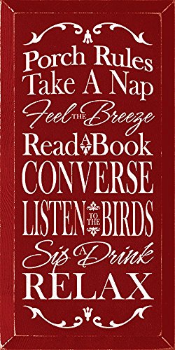 Porch Rules - Take a nap. Feel the breeze. Read a book