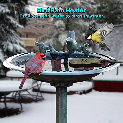 GESAIL Bird Bath Heater, Built in Thermostat Safety Durable 50W Bird