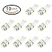 10-Pack Car White Replacement Light #: T10 194 W5W 168 2825 Bulbs 5050 5SMD LED Light, for Car Interior Dome Map Courtesy Lights, Exterior License Plate Lights Lamp 【Upgrade Version】