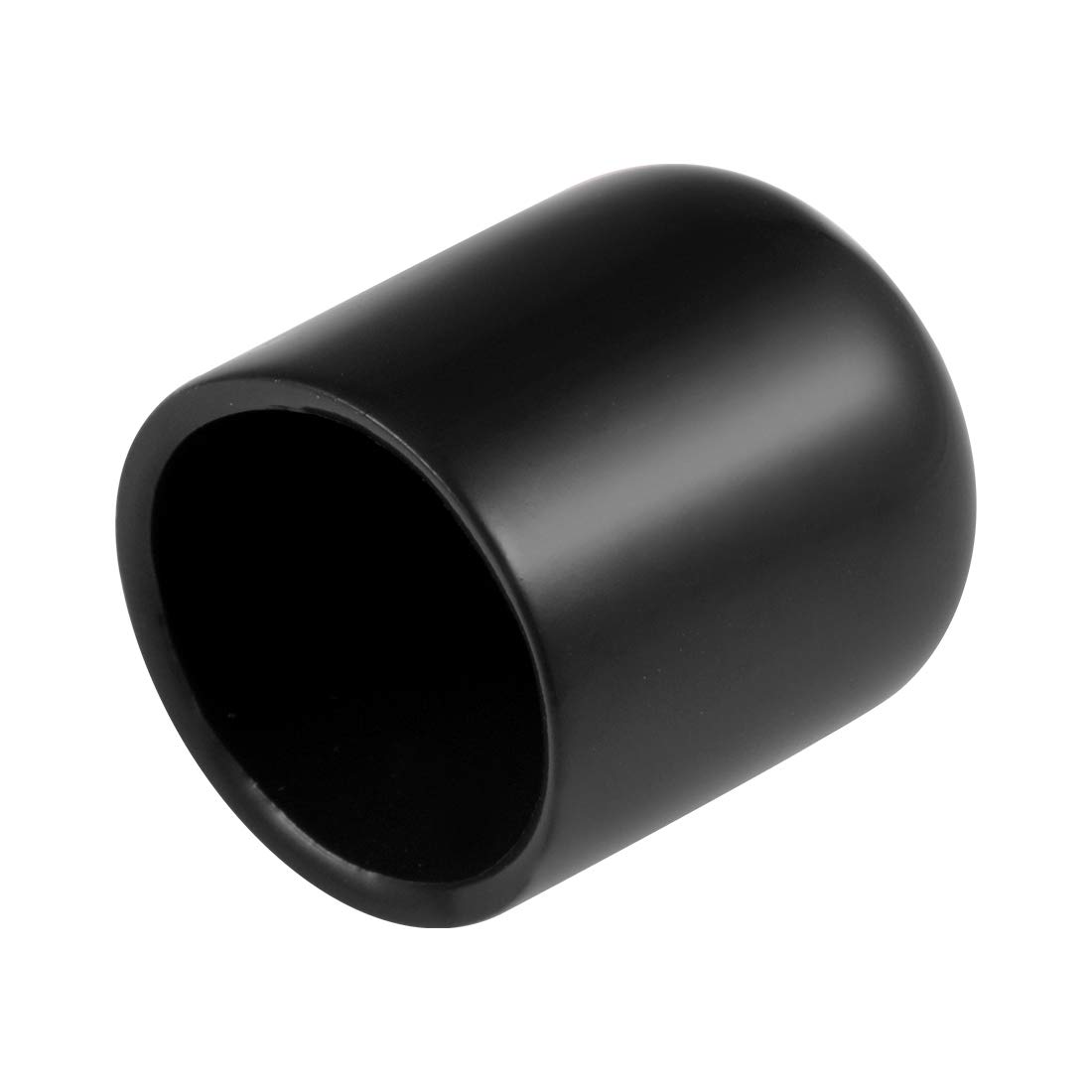 sourcing map 25pcs Rubber End Caps 3/4"(19mm) ID Vinyl Round End Cap Cover Screw Thread Protectors Black