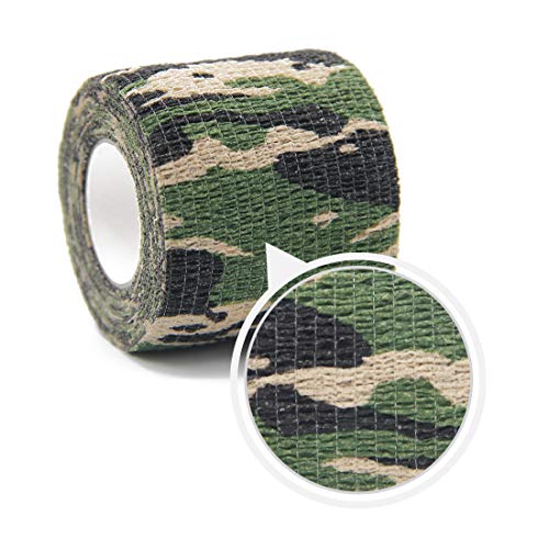 AUPCON Self Adhesive Bandage Wrap Vet Wrap Cohesive Bandages Bulk Dogs Self Adherent Wrap Non-Woven for Pet Animals & Ankle Sprains & Swelling Supply FDA Approved 6 Rolls 2 Inch Camouflage