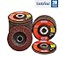 Luckyway 20-Piece 4-1/2 x 7/8 Inch T29 Aluminium Oxide Grinding Wheel Flap Disc, Including 40/60/80/120 Grits