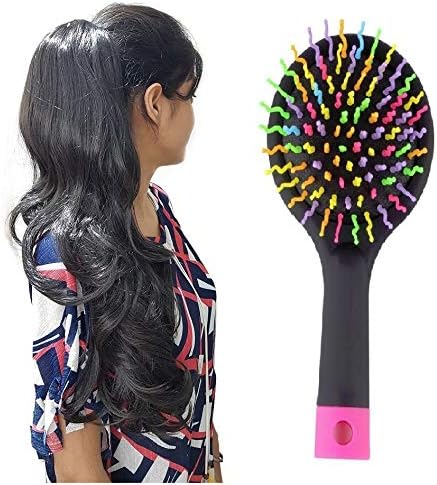 Baal Synthetic Hair Ponytail Extension For Women And Girls For Daily Wear And Party Wear And Wear On Any Occasions With Free Hair Brush 30 Gram Pack Of 1 (Black (M6))
