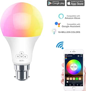 HaoDeng WiFi LED Light, Smart Bulb -Timer& Sunrise& Sunset- Dimmable